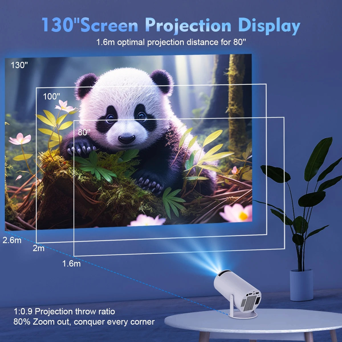 HY300mini HD 1080P Portable Home Projector